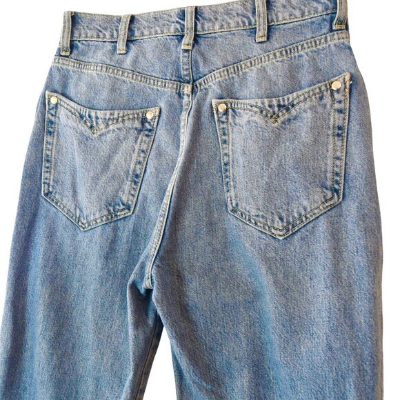 Reformation Cowboy Slouchy Wide Leg Jeans Women's Size 28 Medium Wash - Picture 4 of 9